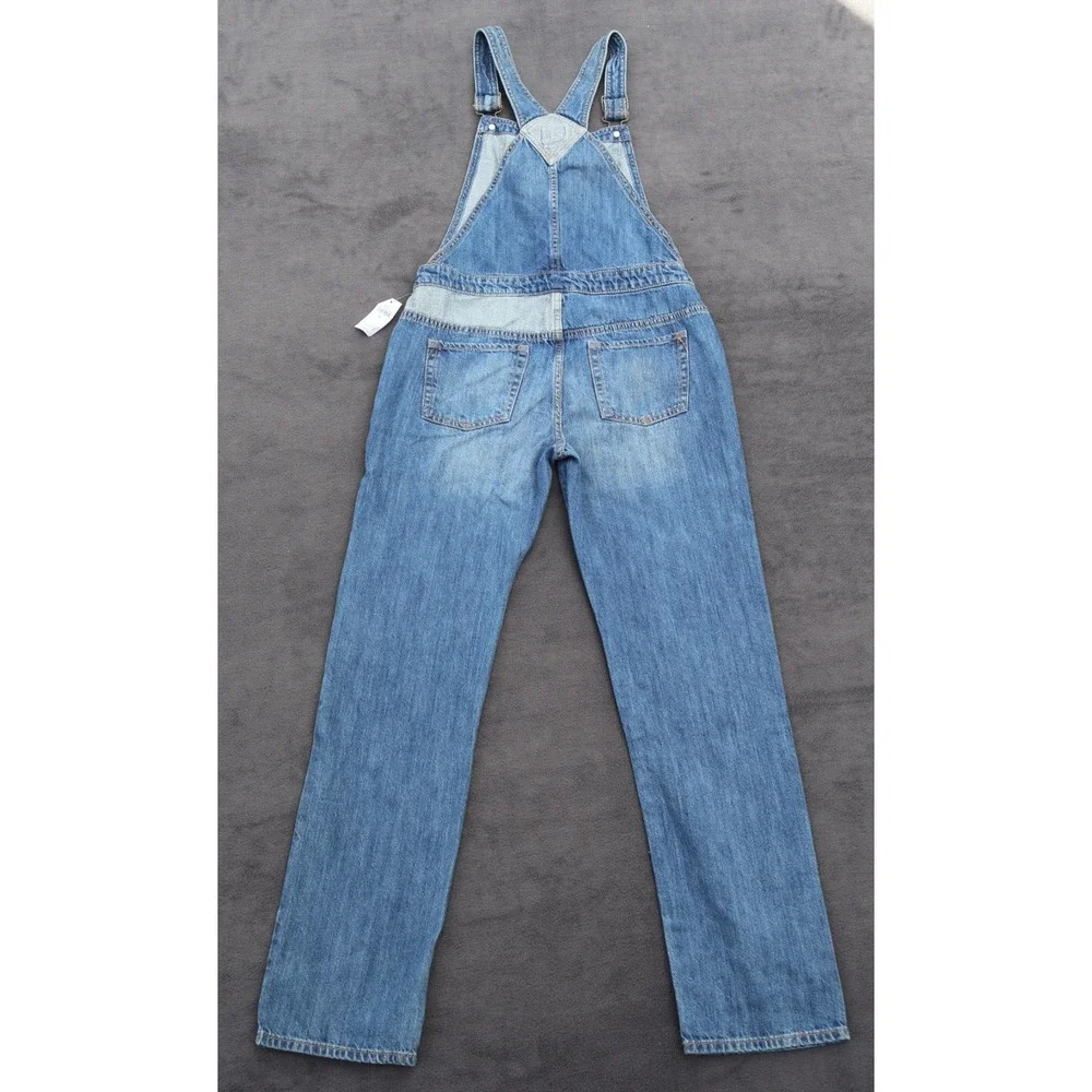 GAP denim overalls girls size XXL Inseam 28”. Unique and Distressed